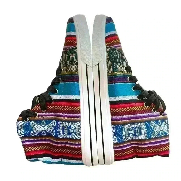 Inkkas Peruvian textile hightop sneakers Inca textile Women’s Size 10 Men’s 8 - Picture 9 of 11